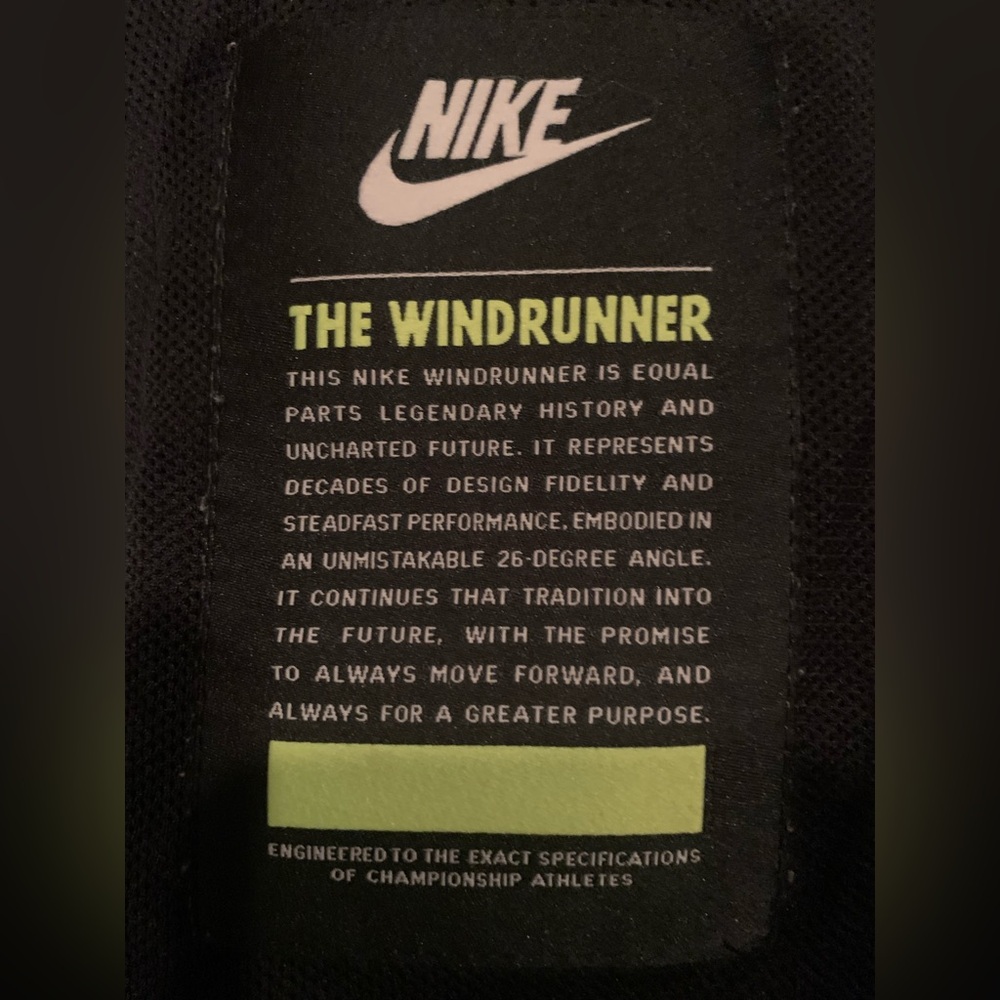 Nike Windrunner Black Size Small - image 3